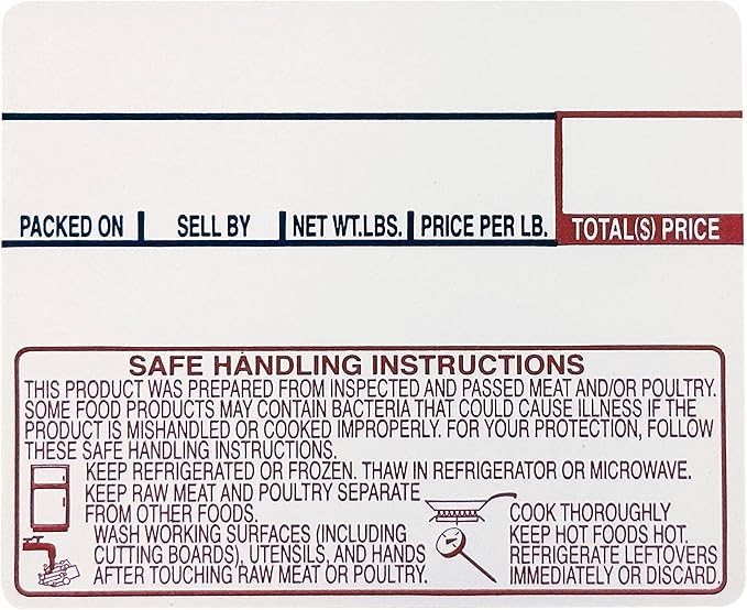 VisionTechShop LST-8030 Printing Scale Label, 58 x 50 mm, Non-UPC/Safe Handling, 12 Rolls Per Case