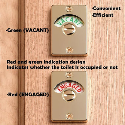 1Pack Silver Latch Indicator,Bathroom Stall Door Latch,Privacy Partition Lock with Occupancy Indicator for Public Toilet Stall Door