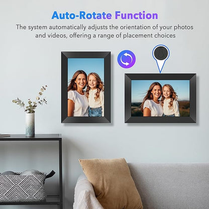 Uhale 10.1" Digital Picture Frame with 32GB Storage Support SD Card, Electronic Photo Frames with 1280x800 HD IPS Touch Screen, Instantly and Securely Share Memories, Send Wishes from Anywhere