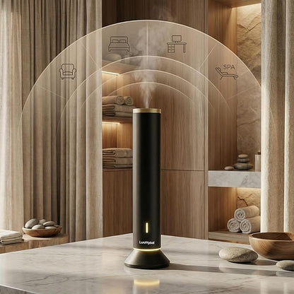 New Upgraded Waterless Scent Oil Nebulizer – Smart App & Remote Control, Covers Up to 4000 Sq Ft, Quiet Aroma Diffuser for Home, Hotel & Office, Up to 20H Runtime, 360° Light & Timer