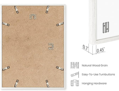 HAUS AND HUES Picture Frames for Wall - Set of 5 White Photo Frames, Photo Frame Collage, Bulk Picture Frames, Assorted Picture Frames, Picture Frames Bulk (Two 8x10, Three 12x16 White)