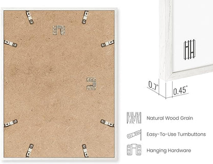 HAUS AND HUES Two 8x10, Two 11x14, One 16x20 - Framed White