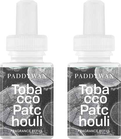 Pura & Paddywax Home Scent Refill - Smart Air Diffuser - Up to 120-Hours of Luxury Fragrance per Refill - Home Essential - Clean & Safe Diffuser Fragrance - 2 Pack, Tobacco & Patchouli