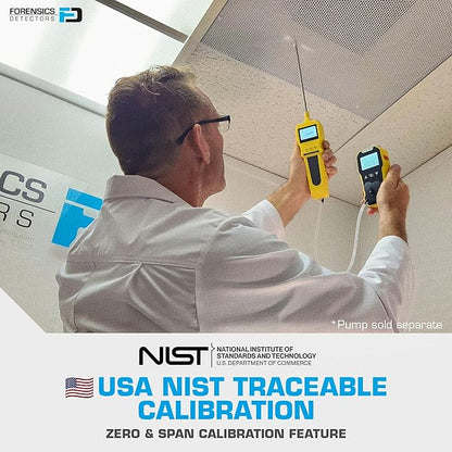 USA NIST Calibrated 4 Gas Monitor by Forensics | O2, CO, H2S, LEL | USB Recharge |