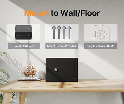 FORFEND Smart Home Safe | WiFi Safebox App Lock/Alarm | Voice Command, Kidnap Alarm, Tamper Detect, Frozen Mode, Sub Account| Digital Safes Anti Theft