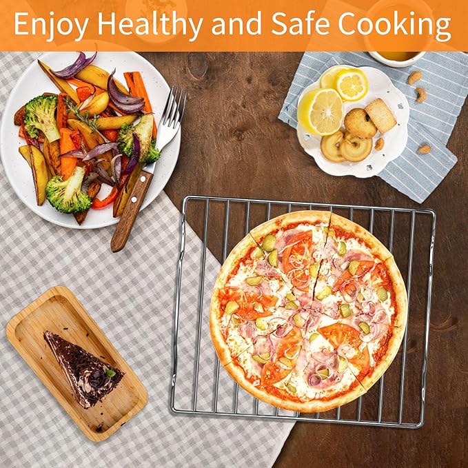 Air fryer Rack for Ninja Flip Toaster Oven & Air Fryer SP151, 13.5''× 11.8'' Food Grade Stainless Steel Air Fryer Accessories Replacement Parts Grill Rack, Dishwasher Safe