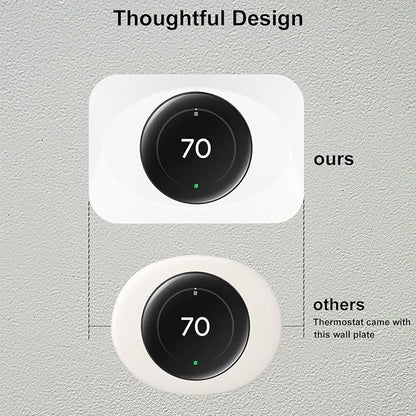 Nest Thermostat Wall Plate Cover Replacement Compatible with Google Nest Learning Thermostat (4th Gen), Practical Nest Learning Thermostat 4 Trim Kit, Snap fit Design (White, 1 Pack)