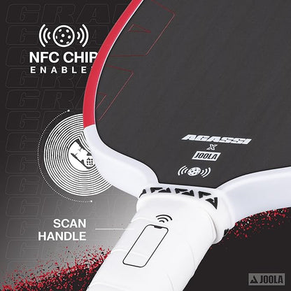 JOOLA GRAF Pro IV 16mm Pickleball Paddle w/Extended Sweet Spot - Carbon Fiber Surface Increases Spin & Control - SK Film for Power & Larger Sweet spot - UPA-A Certified - USAP Approved - NFC Chip