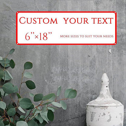 Custom Sign, street signs customized，custom office door signs，be right back sign， Customize for Office, Business, Workplace, office, Home, Delivery Signs(6 * 18 Inch)