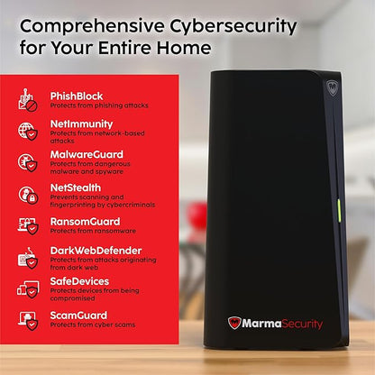 SafeHome– Plug-n-Play Home Firewall | Built-in High-Speed Wi-Fi | 4.3 Gbps | 3000 Sq.Ft Coverage | Parental Controls, Malware & Phishing Protection and Web Filtering | Cybersecurity for Smart Homes