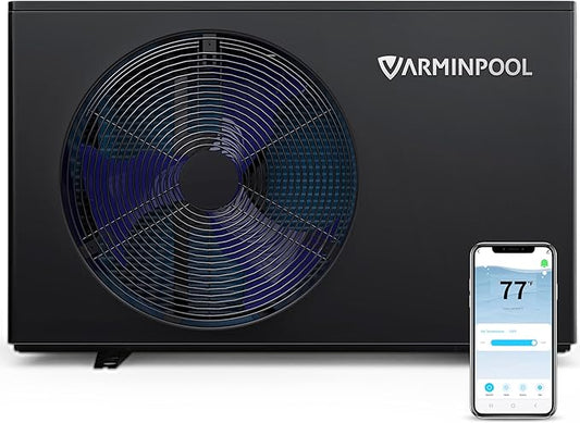 Electric Pool Heater, 30,000 BTU Pool Heat Pump for Above Ground Pools Up to 8000 Gallons, WiFi Control, Titanium Heat Exchanger, 120V, Smart Inverter