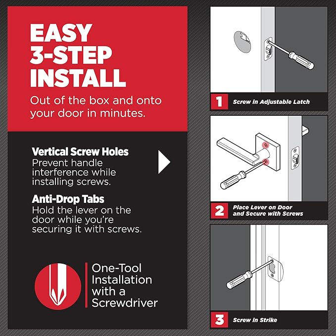 Kwikset Halifax Entry Door Handle with Lock and Key, Round Secure Keyed Reversible Lever Exterior, Doorlock, for Front Entrance and Bedrooms, Gunmetal, Pick Resistant Smartkey Rekey Security