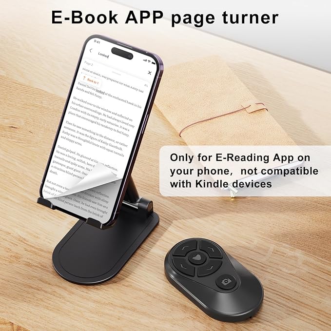 Tiktok Scrolling Ring, iPhone Remote Control, Bluetooth Camera Remote Control, Mobile e-Book Page Turner, Suitable for iOS/Android Phones and Tablets