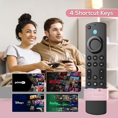 Replacement Voice Remote Control for Fire Series, TV Cube/Stick, Compatible with 4K Max/4K (1st/2nd Gen), (2nd/3rd Gen)/Lite/HD, Fit for Insignia/Pioneer Hisense and TCL Smart TV