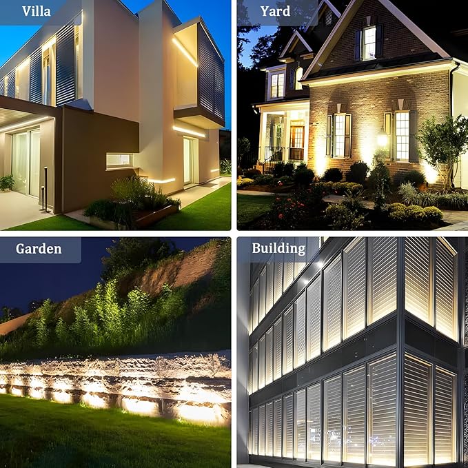 36W LED Wall Washer Light, 2FT 4000K Neutral White Outdoor Wall Washer Light Bar, 120V IP67 Waterproof LED Light Bar for Outdoor, Plug in (2 Pack)