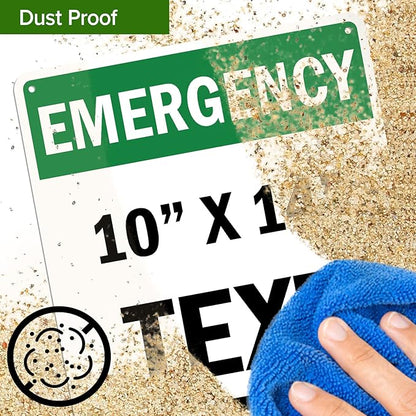Custom Emergency Sign, OSHA Sign, 10x14 Inches, Rust Free .040 Aluminum, Fade Resistant, Made in USA by My Sign Center