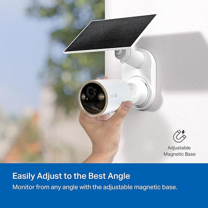 Tapo MagCam 4K Solar, 4K Ultra HD Outdoor Wireless Battery Camera w/Solar Panel – 24/7 Capture, Free Person/Vehicle Detection, Starlight Color Night Vision, Works w/Alexa & Google Assistant