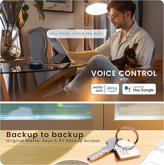 Lockly Vision Smart Lock, HD Video Doorbell Smart Locks for Front Door, Fingerprint Door Lock, Touchscreen Keypad, App Control, No Monthly Fee, Auto Lock - Venetian Bronze