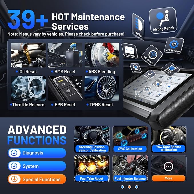 XTOOL D7W OBD2 Scanner Diagnostic Tool: 2026 Wireless Ver. of D7/D7S/D7BT, Bidirectional Scan Tool with ALL System Diagnostic, PMI, ECU Coding, 39+ Resets, 3-Year Updates, CAN FD/DoIP, Scanner for Car
