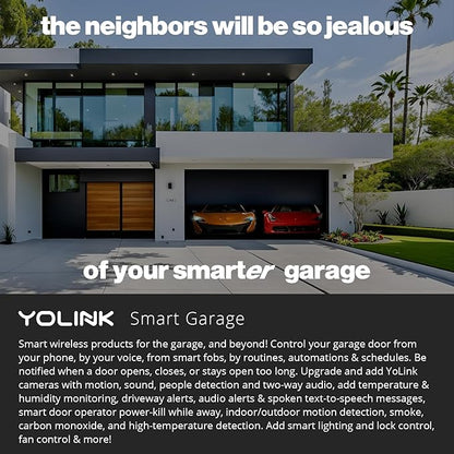 YoLink Garage Door Controller - Remote Control Existing Garage Door Opener, 1/4 Mile World's Longest Range Garage Door Operator Controller, YoLink Hub Required