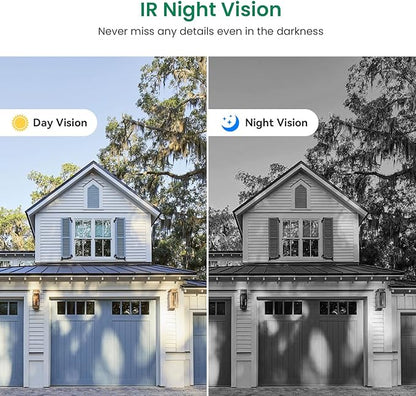 1080p Wireless Video Doorbell Camera, AI Human Detection, Live View, Night Vision, Cloud Storage, 2.4G WiFi, Battery Powered, Indoor Outdoor Surveillance (Doorbell Receiver Included (Linen))