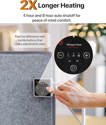 Under Desk Warmer - Silent and Energy Efficient - Personal Under Desk Heater for Legs and Feet - for Office and Home - with Thermostat and Timer
