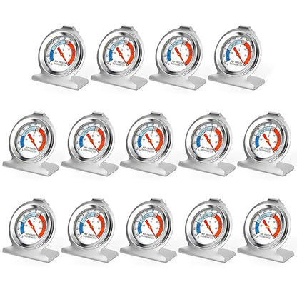 MEANLIN MEASURE 14Pcs Refrigerator Thermometer,2" Large Dial with -20~80°F/-30~30°C Red Indicator Thermometer for Refrigerator and Cooler