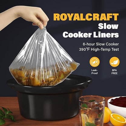Triple Slow Cooker Buffet Server with 10 Cooking Liners, Adjustable Temperature Settings, Dishwasher Safe, for Parties, Holidays and Entertaining, 3 * 1.5 Quarts Silver
