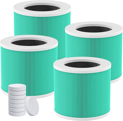 HY1800 Replacement Filter Compatible with CHIVALZ/MORENTO/Loytio/Honeyuan/AYAFATO/IOIOW HY1800 Air Purifier (4 Pack)