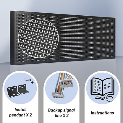 ‌Kochenkore P10 Programmable LED Sign, 63"x14" Scrolling Display, Waterproof Outdoor Digital Signage with WiFi Control, Indoor RGB Advertising Message Board for Business & Store Signs