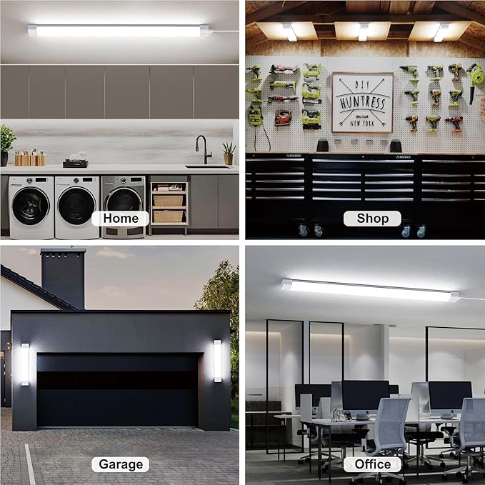 Under Cabinet Lights with Plug. 3000K-6500K Dimming and Color. with Wireless Control Panel and Remote Control.15W 1500LM for Garage, Kitchen, Bathroom, Closet, Office (16 inch)
