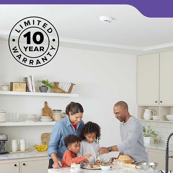 Kidde Smoke & Carbon Monoxide Detector for Home, 10-Year Battery Powered, Voice Alerts, 3-Pack