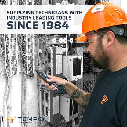 TEMPO Communications TM-700 Telephone Test Set, Lineman's Butt Set Phone Tester w/LCD Display, ABN Bed of Nails & Spike Croc Clips & RJ11, DSL Line Filter (Professional Grade) (TM-700)