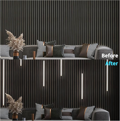Art3d LED Recessed Lighting Kit - 6pcs Self-Adhesive White LED Light with Smart Switch, 3000k Touching Switch Light for Wood Slat Wall Panels, Headboards, Stairs, Under Cabinet, Home Decor