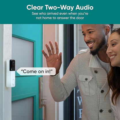Wyze Wireless Video Doorbell Pro (Chime Included) with Easy-to-Use Design, 1440 HD Video, 1:1 Head-to-Toe View (1:1 Aspect Ratio), 2-Way Audio, Night Vision