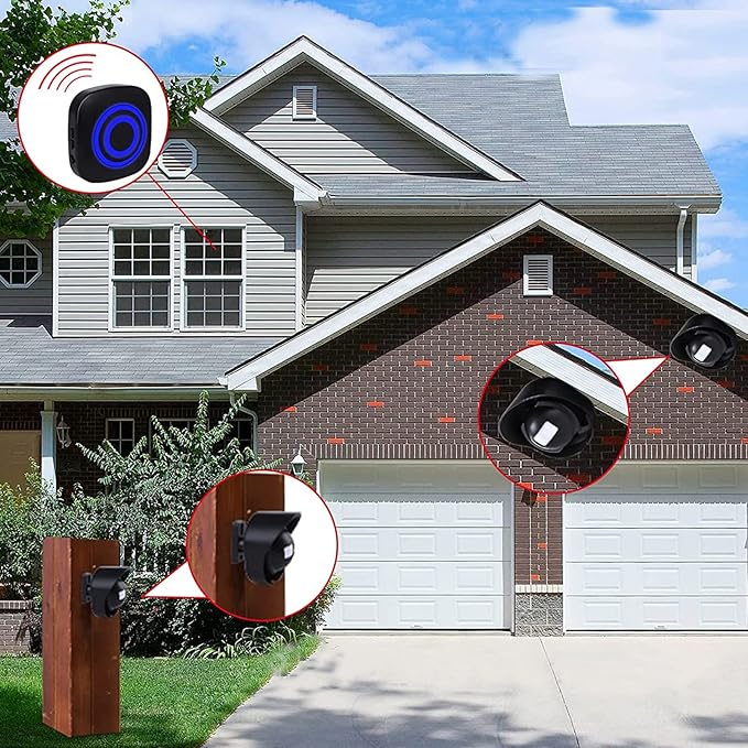 Motion Detector Sensor Alarm, SiegenPro Driveway Alarm Wireless, Home Security Business Motion Sensor Alarm Indoor Outdoor Weatherproof