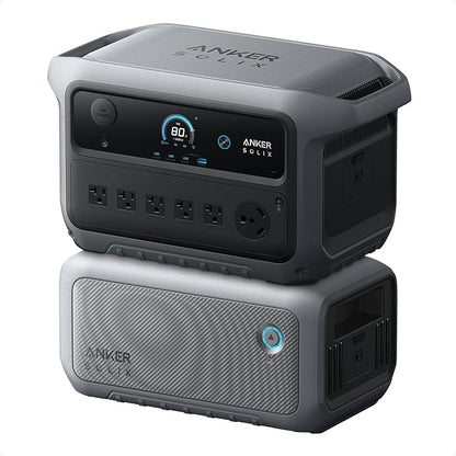 Anker SOLIX C2000 Gen 2 Portable Power Station with Expansion Battery, 2,400W (Peak 4,000W) Solar Generator, Full Charge in 58 Min, 4096wh LiFePO4 Battery for Home Backup, Power Outages, and Camping