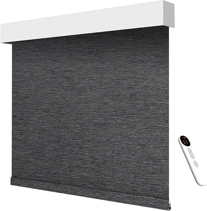 Smart Motorized Blinds – 70% Blackout Roller Shades with Remote, Alexa/Google Home/Siri Control, Matter Compatible, Wireless Rechargeable Battery, Custom Sizes for Windows & Sliding Doors