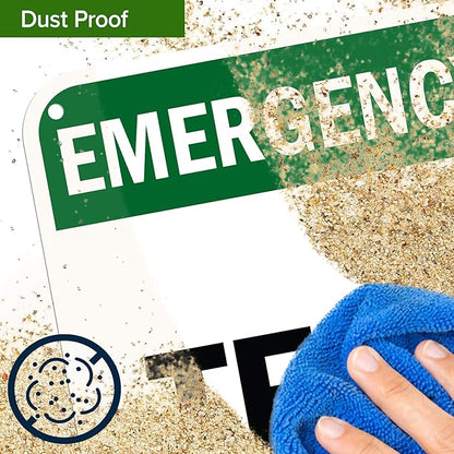 Custom Emergency Sign, OSHA Sign, 12x18 Inches, 55 mil thick HDPE (high density polyethylene), Made in USA by My Sign Center
