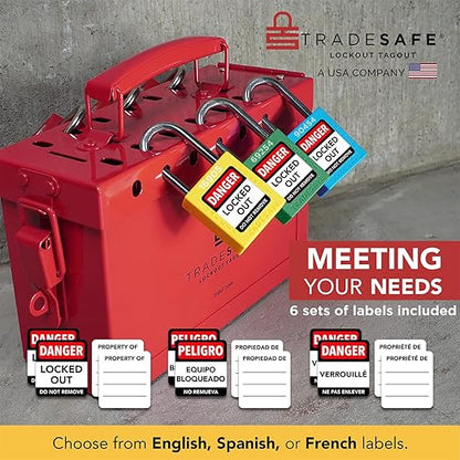 TRADESAFE Lockout Tagout Locks Set - 7 Green Loto Locks, Lockout Locks Keyed Different, 2 Keys Per Lock, OSHA Compliant Lock Out Tag Out Padlocks, Safety Padlocks for Electrical Lockout Tag Out Kits