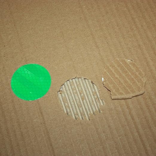 Non Fading Green Reflective Stickers 2-inch Diameter Round Reflector, Outdoor Waterproof High Visibility Warning Adhesive Tape (50 Pcs)