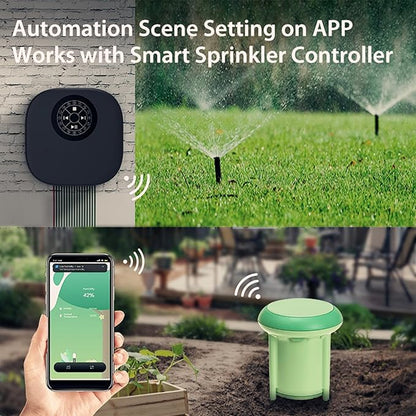 Smart Zigbee Soil Sensor, Wireless Plant Moisture & Temperature Monitor with Low Battery Alert, Ideal for Garden,Lawn,Indoor Pots,App Remote Control