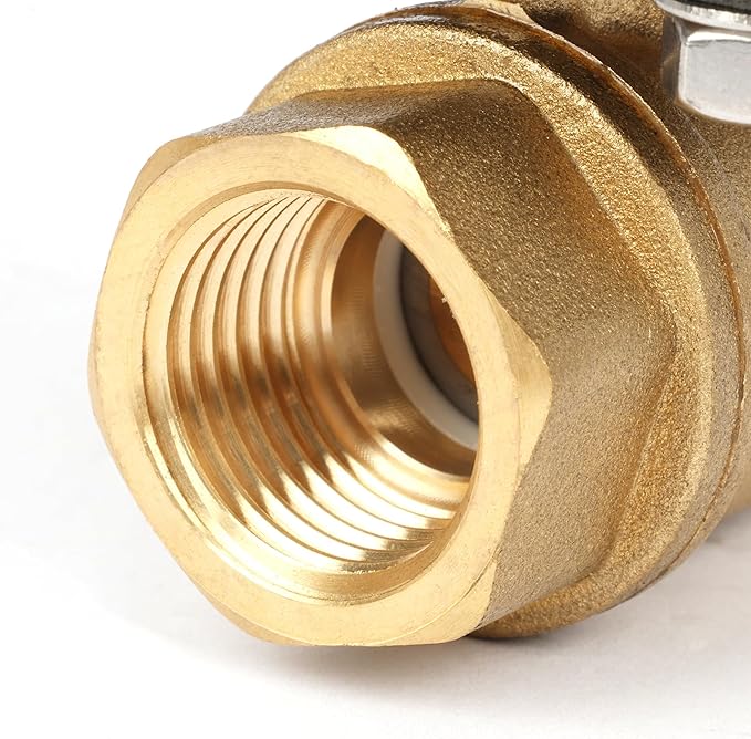 U.S. Solid 1/2" Smart Motorized Ball Valve - Brass Remote App Mobile-control Electrical Ball Valve with Manual Switch, Plug Connection