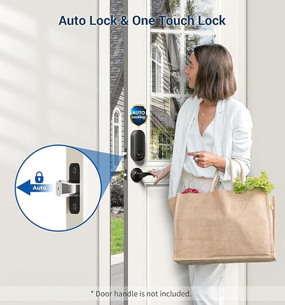 Veise Keyless Entry Door Lock, Electronic Keypad Deadbolt, Keyed Entry, Auto Lock, Anti-Peeking Password, Back Lit & Easy Installation Design, Oil Rubbed Bronze