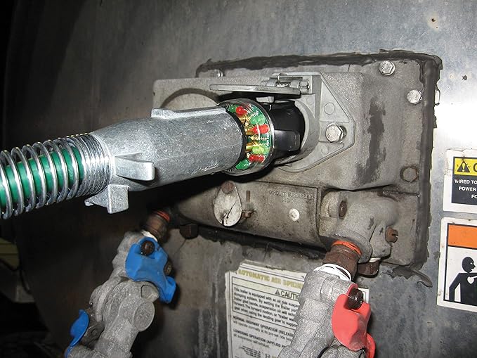 Innovative Products of America (7865L) 7-Way Round Pin Tractor Trailer Circuit Chaser™ for Testing Turn Signals, Hazard Lights, Brake Lights and More