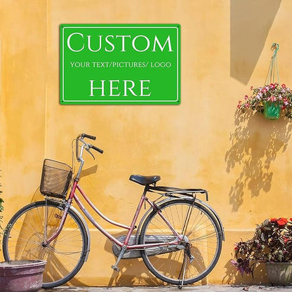 Custom Sign, Custom Delivery，Aluminum Weatherproof Metal Sign Multiple Sizes, Courier delivery, safety warning, Business, Workplace, office, Home, Delivery Signs(14 * 10Inch)