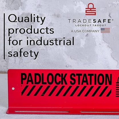 TRADESAFE Lockout Tagout Locks Station - Loto Station Holds up to 20 Safety Padlocks, Loto Locks Rack with No Lock Out Tag Out Padlocks Included