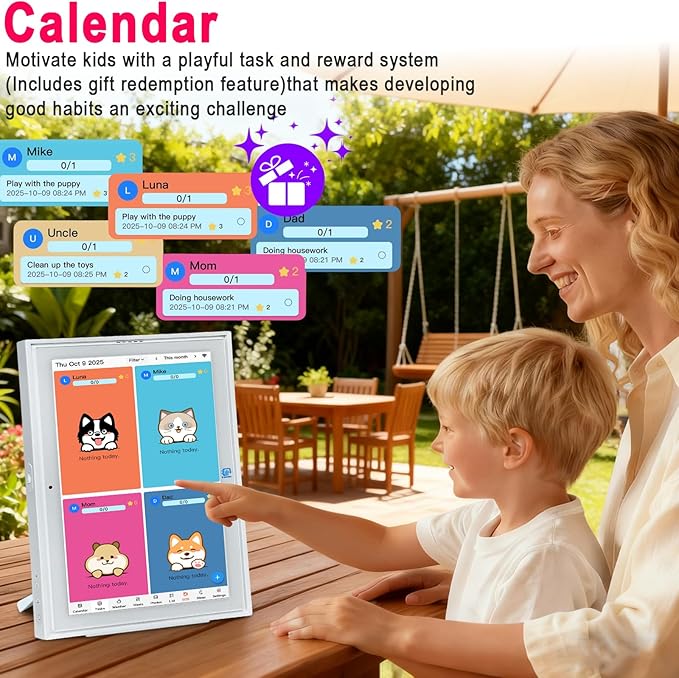 Digital Calendar wall touch screen 15.6" Great for Organizing Your 2026 Calendar, Syncs with Multiple Calendars(google calendar) Online, Horizontal, Vertical, and Wall Mountable