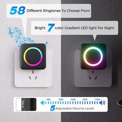 Door Sensor, Satisure Wireless Door Sensor Chime When Door Opens, Door Entry Alarm Chime for Business/Home/Kids, Door Alarm Door Ringer Alert (2 Chimes+2 Sensors)