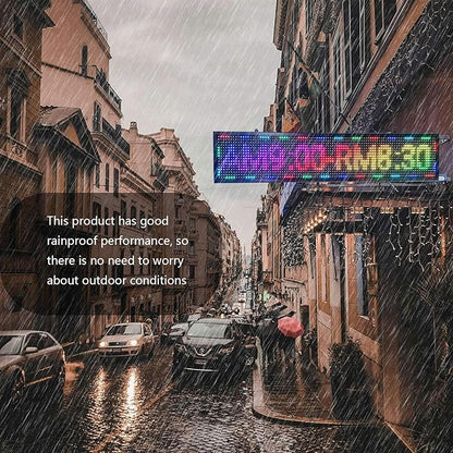 Scrolling LED Sign Programmable USB Wifi Small Indoor Outdoor Digital Bar Sign Display Stock Customizable Electronic Message Board for Business Screen Panel(39"X8")